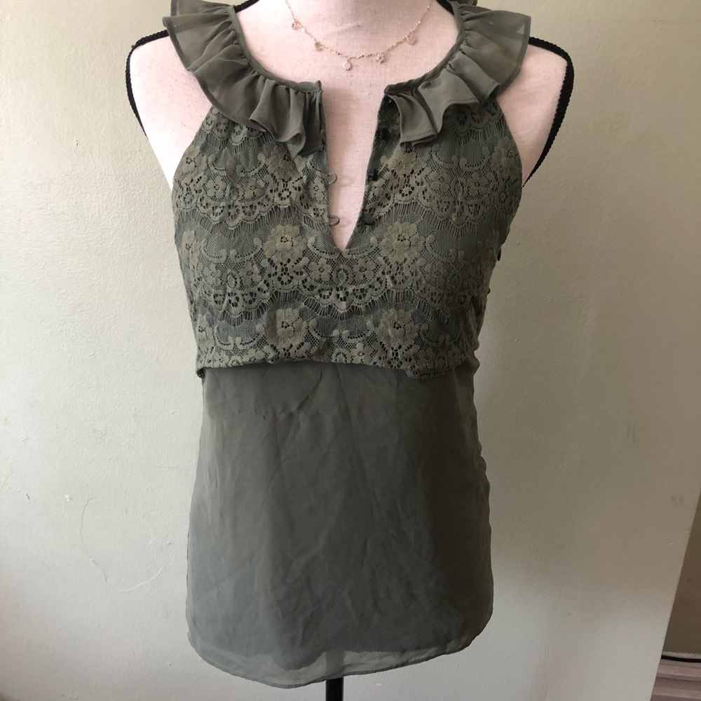 Banana republic ruffle blouse